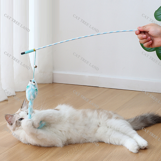 CẦN CÂU MÈO VỜN BẮT, CÓ CHUỘT BÔNG VÀ CHUÔNG LỤC LẠC - ĐỒ CHƠI CHÓ MÈO