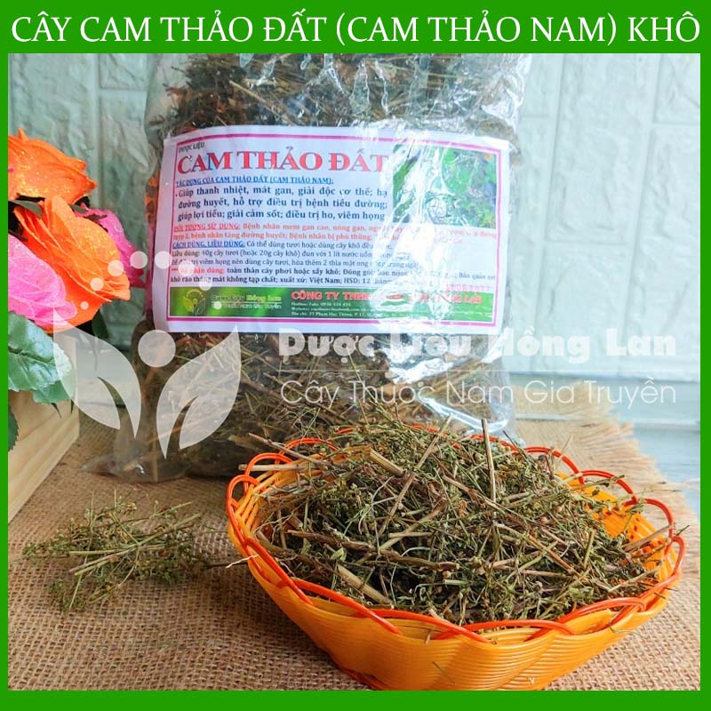 Thảo dược CÂY CAM THẢO ĐẤT (CAM THẢO NAM) khô sạch đóng gói 500gram - congtyduoclieuhonglan