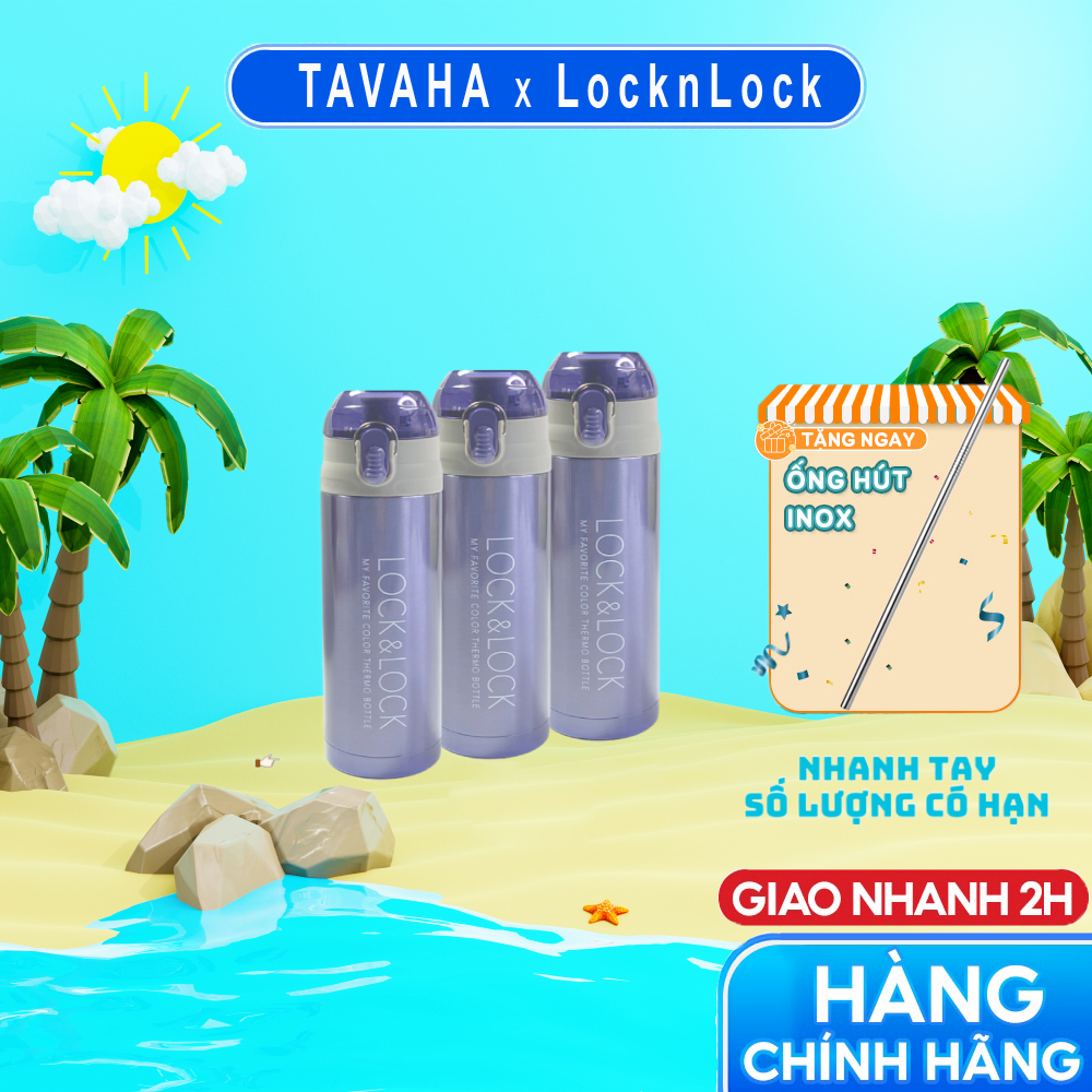 Bình giữ nhiệt Lock&Lock Vacuum Bottle dung tích 500ml giữ được nóng và lạnh LHC6800FU