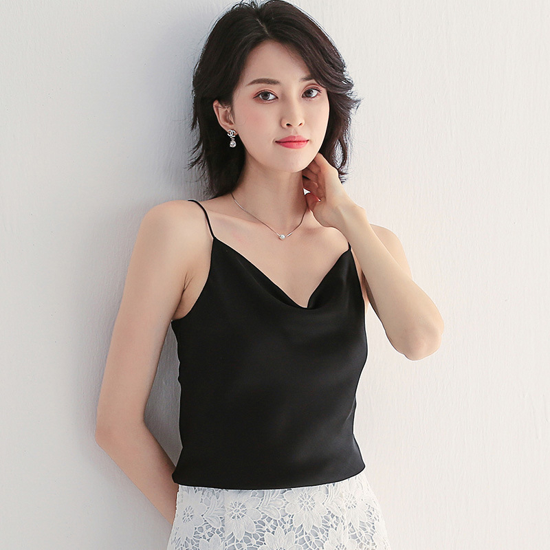 Áo nữ hai dây lụa cổ đổ kiểu siêu hot