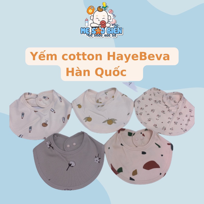 Yếm vải cotton HayeBeva Hàn Quốc