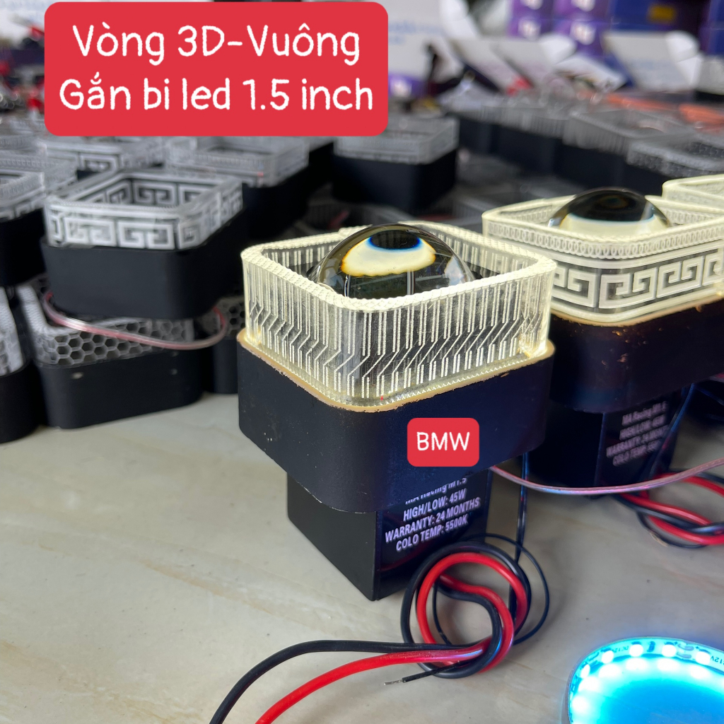 Vòng led 3D gắn bi cầu bi led 1.5 inch