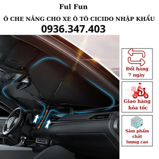 Ô che nắng ô tô kính lái phủ bạc cao cấp chống nắng, chống tia uv hiệu quả, tấm che nắng kính lái ô tô gấp gọn cicido