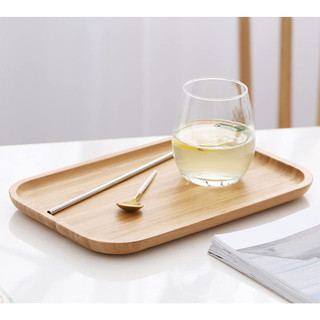 Khay gỗ tre đựng đồ ăn để bánh trang trí decor