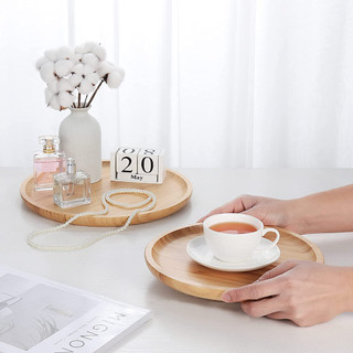 Khay gỗ tre đựng đồ ăn để bánh trang trí decor
