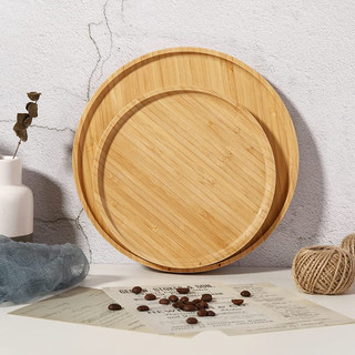 Khay gỗ tre đựng đồ ăn để bánh trang trí decor