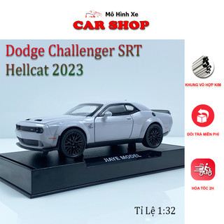 Mô hình xe dodge challenger srt hellcat 2023 tỉ lệ 1:32 double horses