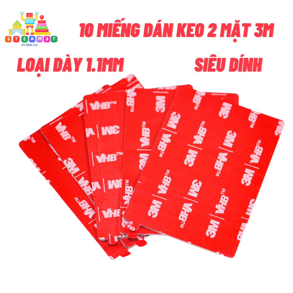 Combo 10 miếng dán băng keo 2 mặt 3M siêu dính - LK0530