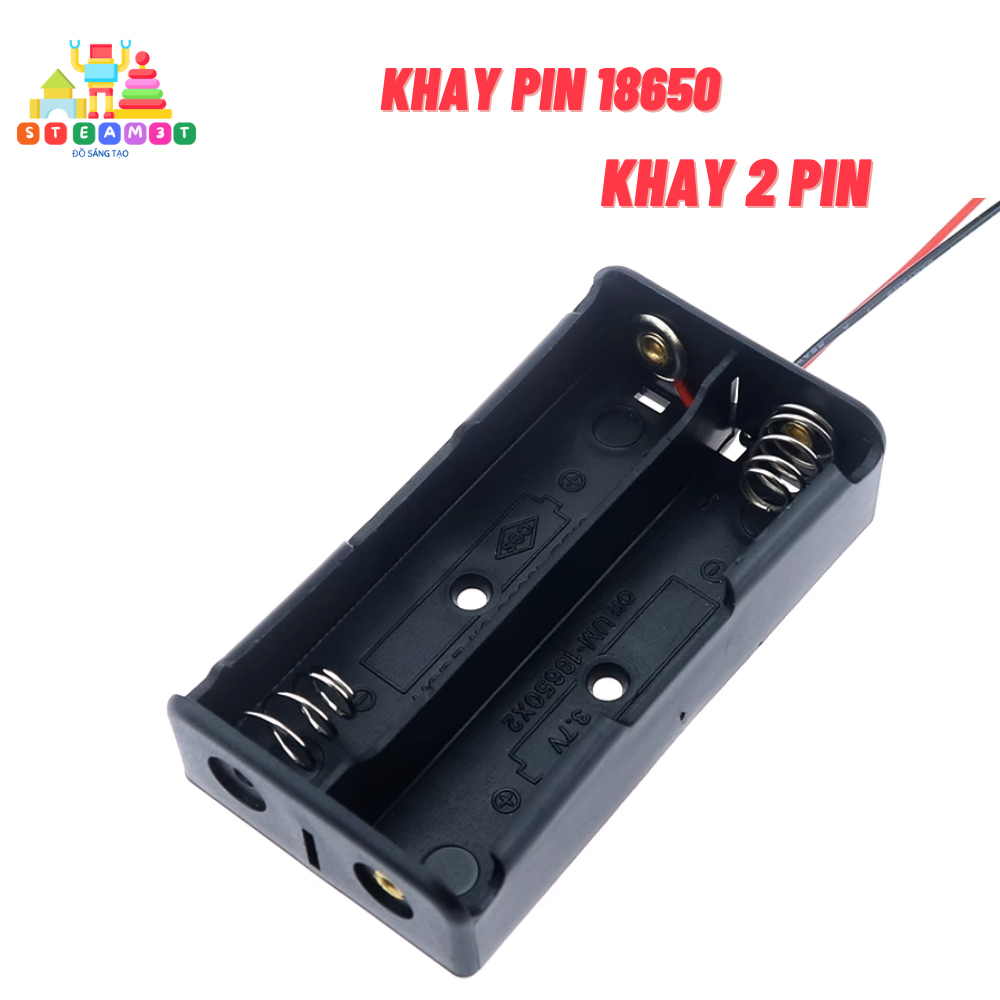 Đế pin 18650 mắc nối tiếp - dùng 1 pin 2 pin 3 pin - LK0073