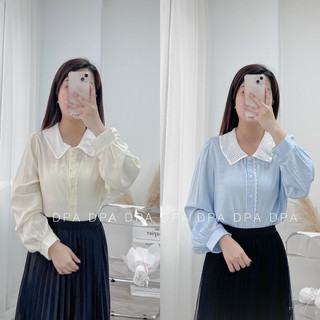 Áo sơ mi thô lụa nữ, áo sơ mi hàn quốc