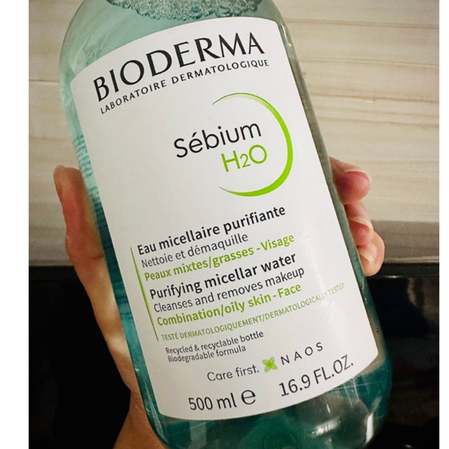 Nước Tẩy Trang Bioderma 500ml, Nội Địa Pháp, Xanh Hồng, Dành Cho Mọi Loại Da, khosi8889, nước tẩy da mặt