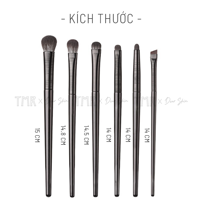 [Set 6] Bộ Cọ Trang Điểm Mắt Perfect Eye Makeup Brush 6 set chính hãng cao cấp