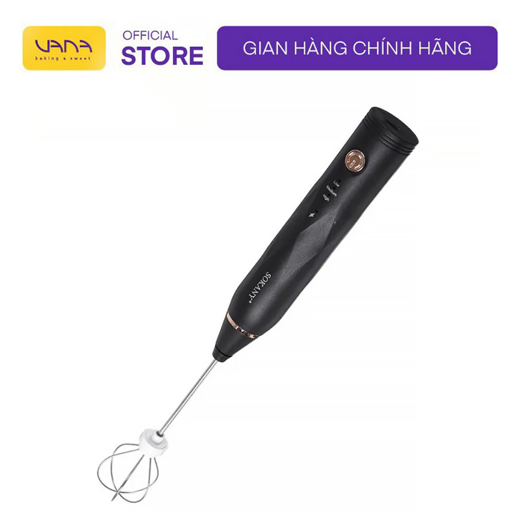 Máy tạo bọt cafe, đánh trứng cầm tay mini Sokany