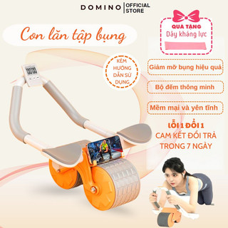 Con lăn tập bụng domino dụng cụ hỗ trợ plank tại nhà có đồng hồ đếm giờ
