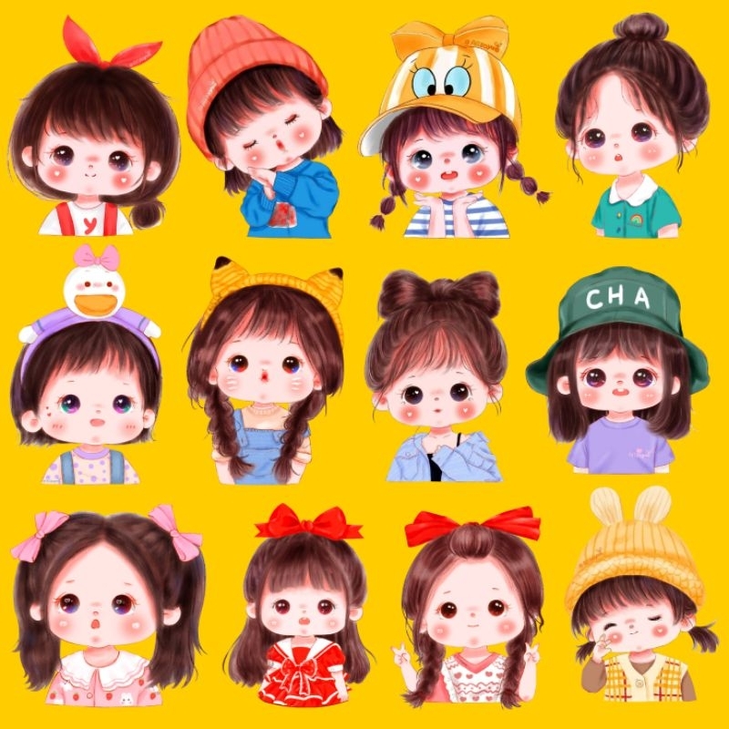 Hình ủi nhiệt, in áo. Hình búp bê CHIBI 6