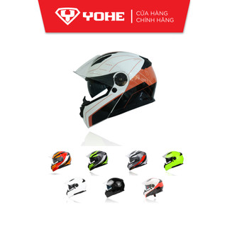 Mũ bảo hiểm fullface lật hàm hai kính yohe 950