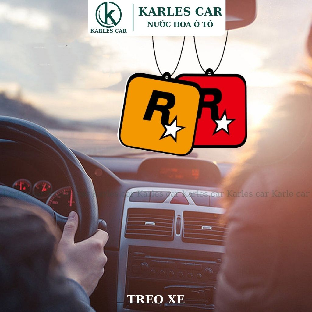 Nước Hoa Khô Khử Mùi, Lá Thơm Treo Xe Ô Tô Chữ R