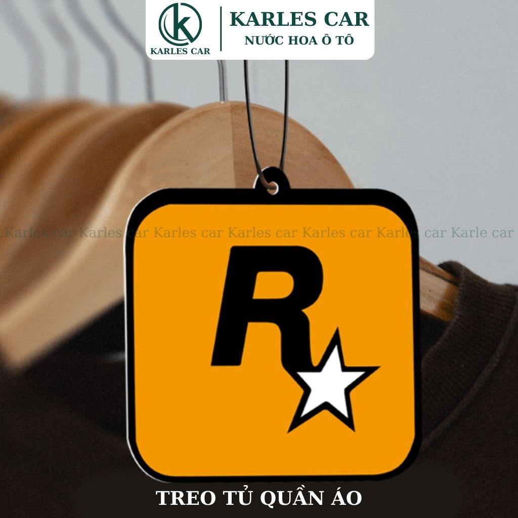 Nước Hoa Khô Khử Mùi, Lá Thơm Treo Xe Ô Tô Chữ R