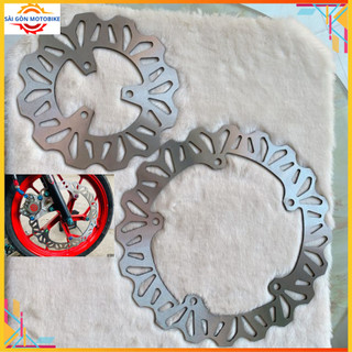 Đĩa trước + sau raider/satria / size đĩa trước 320mm + size đĩa sau 220mm / lắp chuẩn mâm zin theo xe