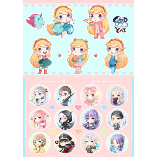 Hình dán nhân vật chibi dễ thương