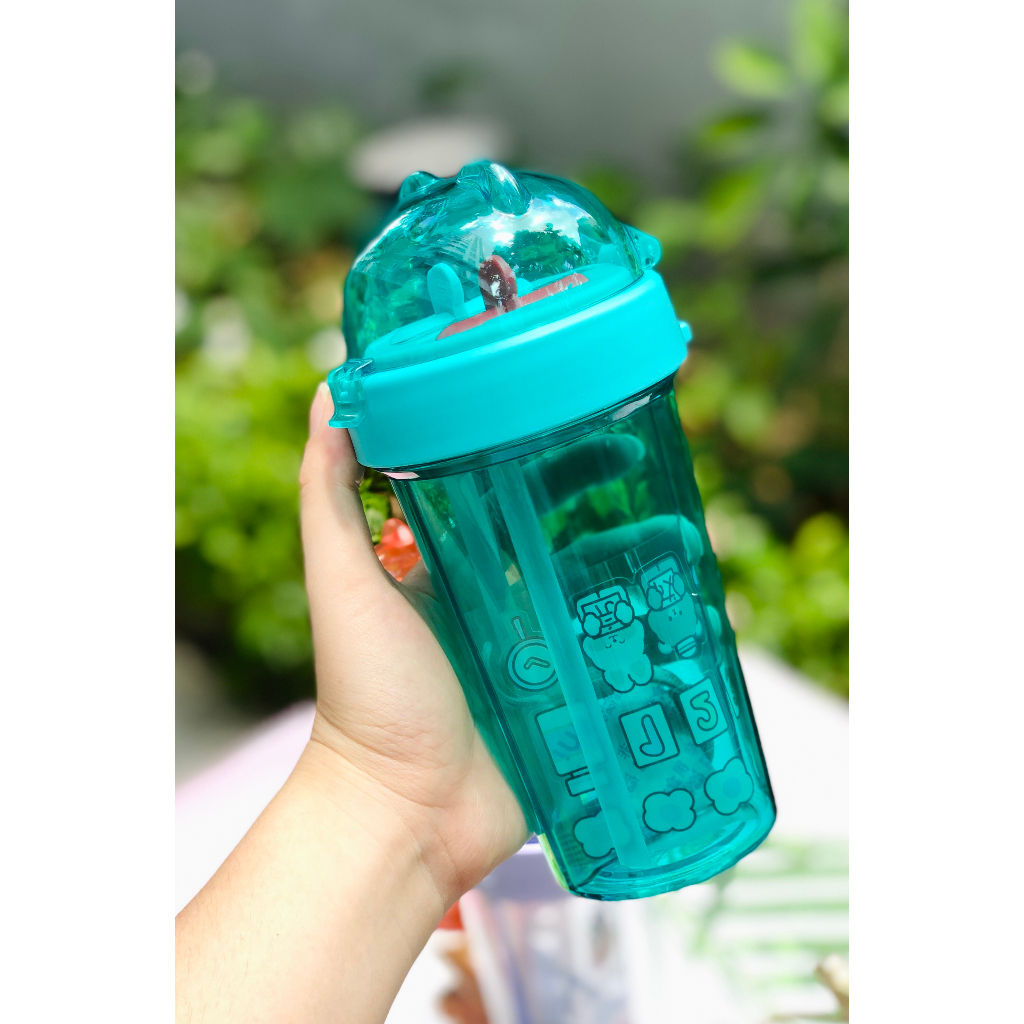 Bình nước trẻ em 2 ngăn sáng tạo nhựa PP 420ml