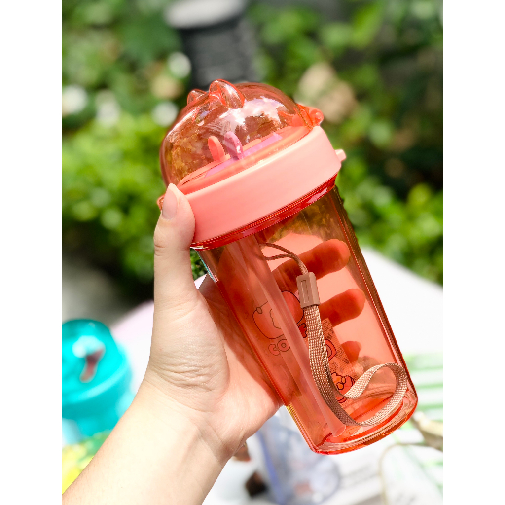 Bình nước trẻ em 2 ngăn sáng tạo nhựa PP 420ml