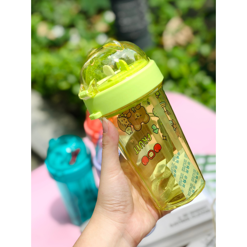 Bình nước trẻ em 2 ngăn sáng tạo nhựa PP 420ml