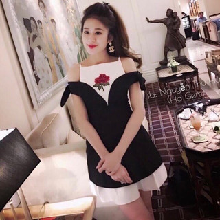 Đầm xoè trễ vai