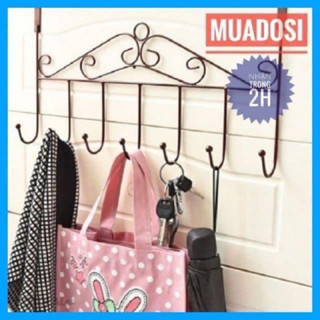  Móc treo đồ sau cửa loại 7 móc tiện dụng thông minh - Móc treo quần áo sau cửa mạ sơn 