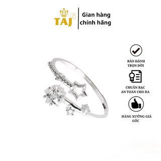 Nhẫn ngôi sao, nhẫn nữ dáng hở , bạc ta - bạc taj