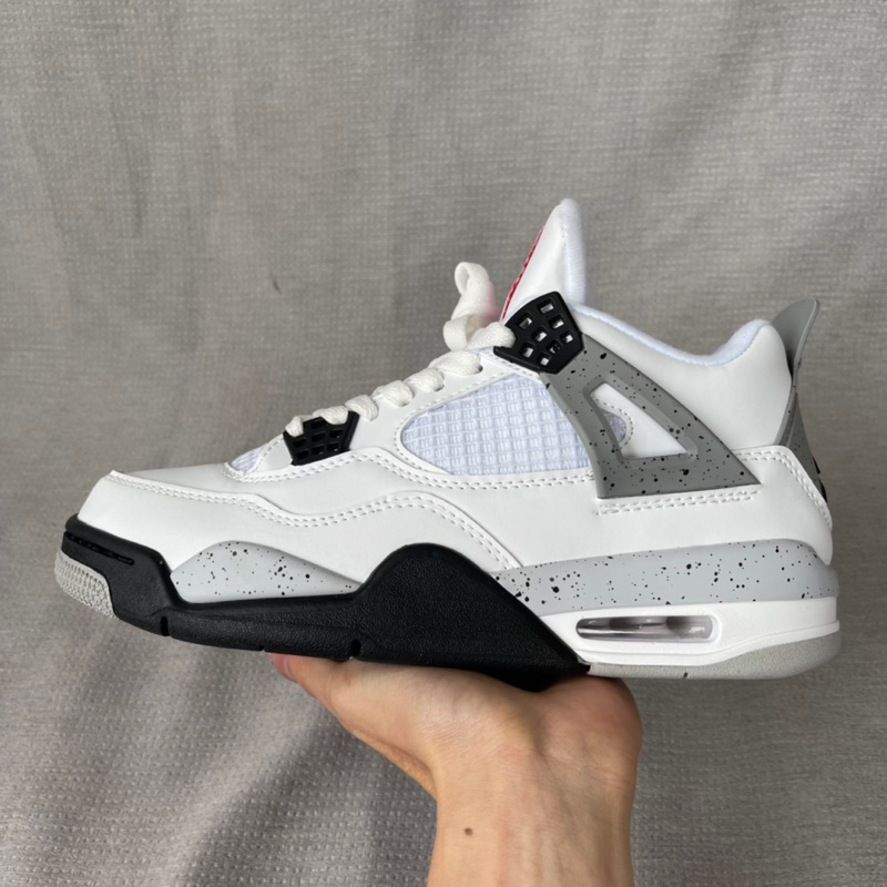 Jd4 trắng xám, giày thể thao sneaker nam nữ hàng cao cấp đủ phụ kiện, ảnh shop tự chụp
