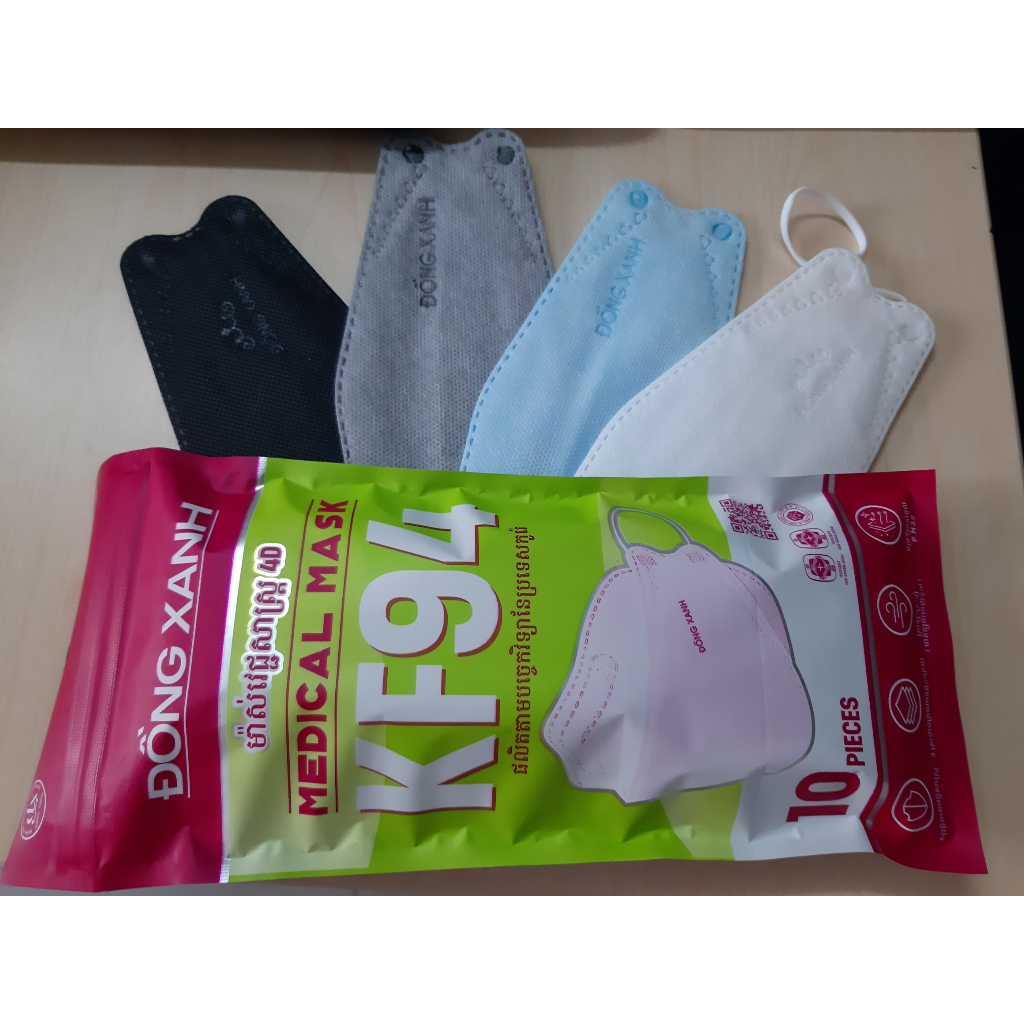 Thùng 300 cái khảu trang KF94 Đồng Xanh