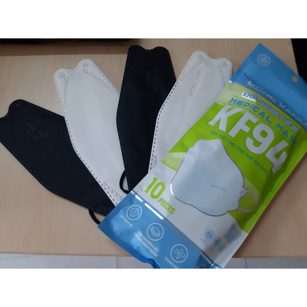 Thùng 300 cái khảu trang KF94 Đồng Xanh