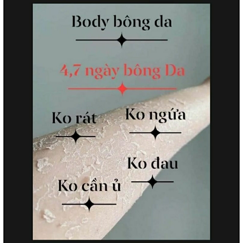 Body bong da thảo dược cao cấp giúp da nâng tông và trắng mịn sau 7 ngày