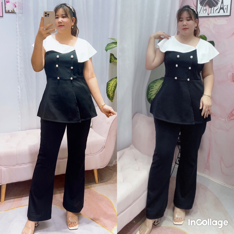 SÉT THIẾT KẾ  Bigsize 68-95kg (BỘ QUẦN LOE CỔ XÉO)