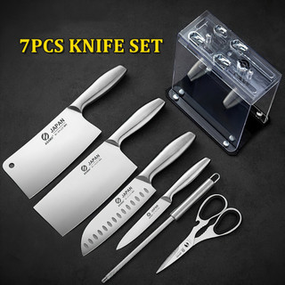 Bộ dao làm bếp Master 07 món JAPAN, Bộ dao chặt xương kèm khay đựng