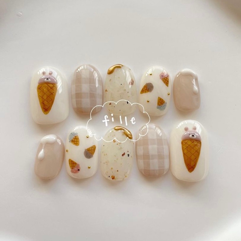 ANNAELSA Nail Box Thiết Kế - Móng Úp Trang Trí Đẹp Thời Trang Dễ Thương B018
