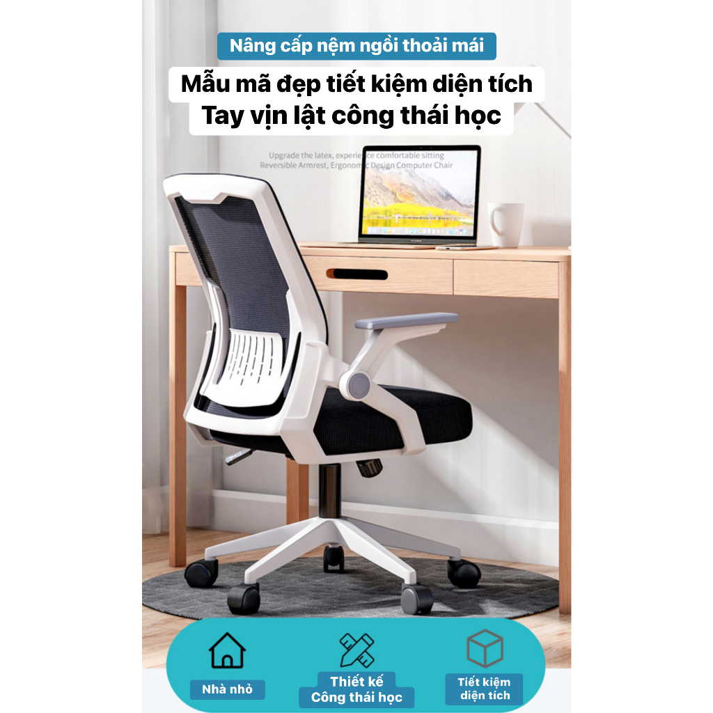 Ghế Văn Phòng Chân Xoay , Làm Việc GVP-3X Siêu Tiện ích Công Thái Học