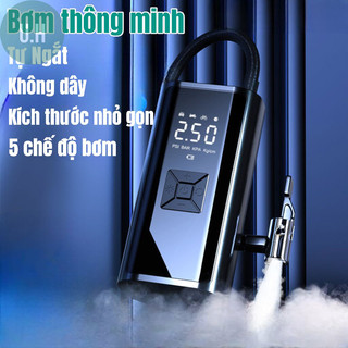 Bơm lốp ô tô, xe máy cầm tay mini UHERO BCT-01 không dây tự ngắt thông minh, tiện dụng