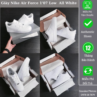 Giày thể thao air force 1 '07 low all white nam/nữ - authentic shoes - chính hãng - fullbox