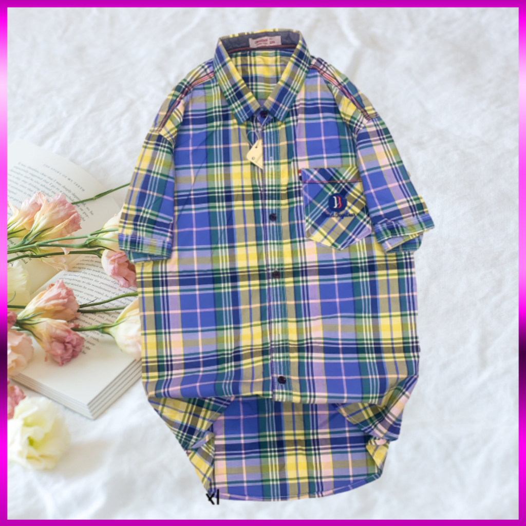 Áo Sơ Mi Bé Trai Size Đại 45-58kg Chất Cotton Mềm Mát Hút Mồ Hôi.1597