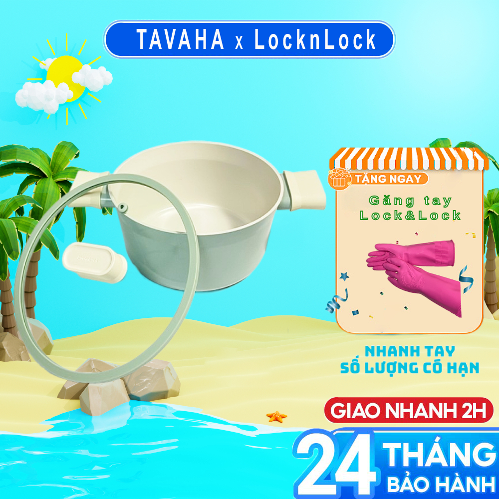 Nồi chống dính cho bếp từ Lock&Lock có tay cầm cách nhiệt tốt CSU1202PIK/ CSU1202MIT size 20cm