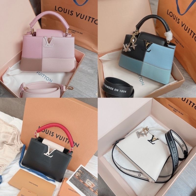Túi xách nữ cao cấp LV CAPU hàng supervip sz27cm hàng nét chuẩn từng chi tiết da mềm fullbox