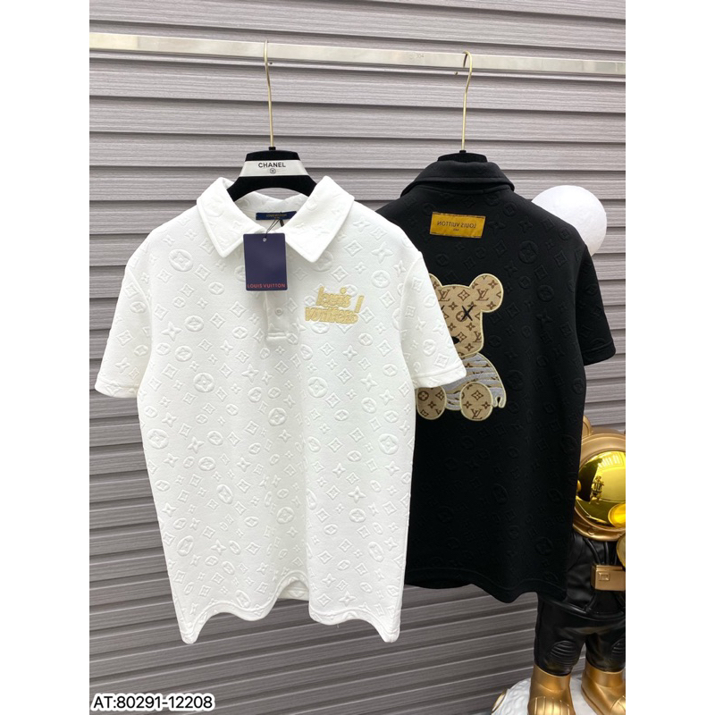 Áo polo LV SS2023 - hoạ tiết thuê gấu LV siêu hot - Full size