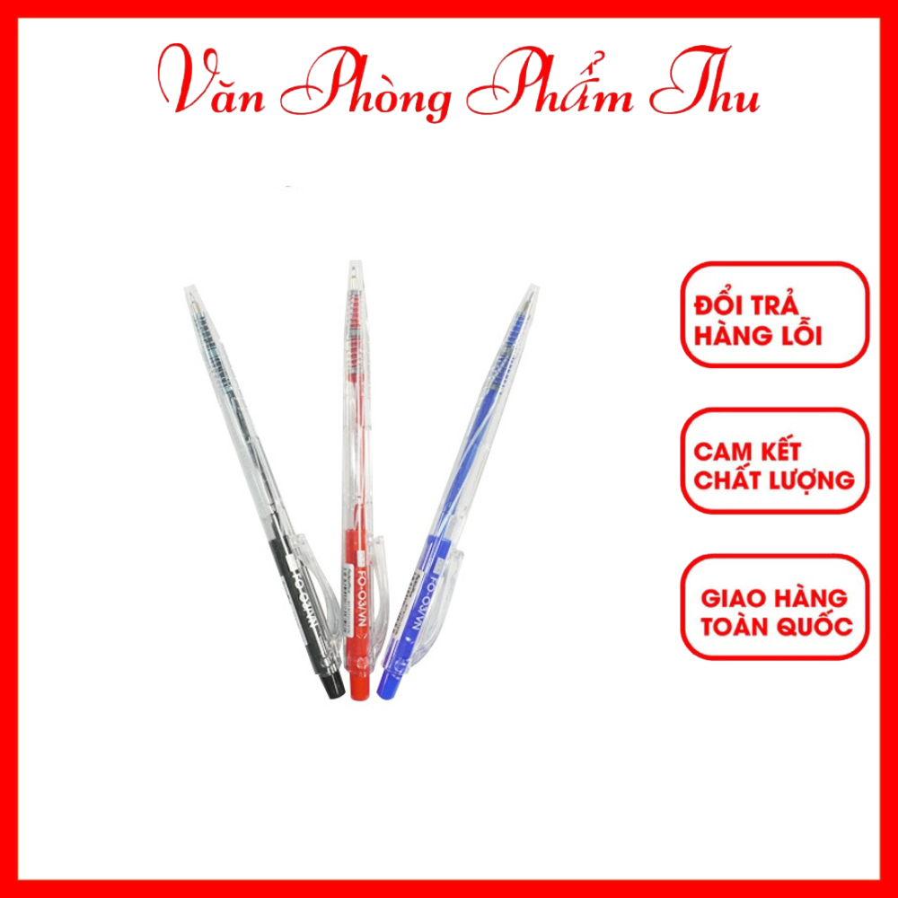 Set 5 Cây Bút Bi Thiên Long FO-03 Màu Xanh, Đỏ, Đen