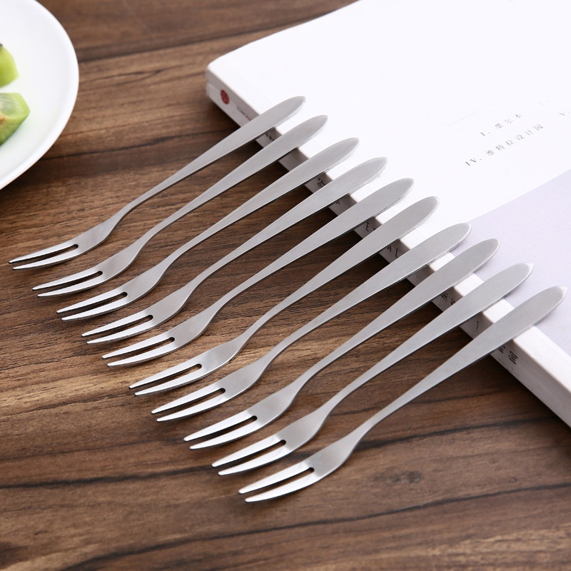 [Set 10 Cái] Nỉa Ăn Trái Cây ,Hoa Quả ,Chất Liệu Inox Bền Đẹp 0053