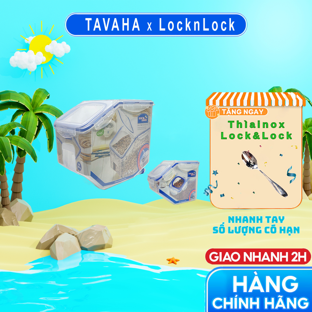 Thùng đựng gạo Lock&Lock 12 lít/10kg và 2.5kg– HPL510 -HPL510MS2/HPL701/HPL700