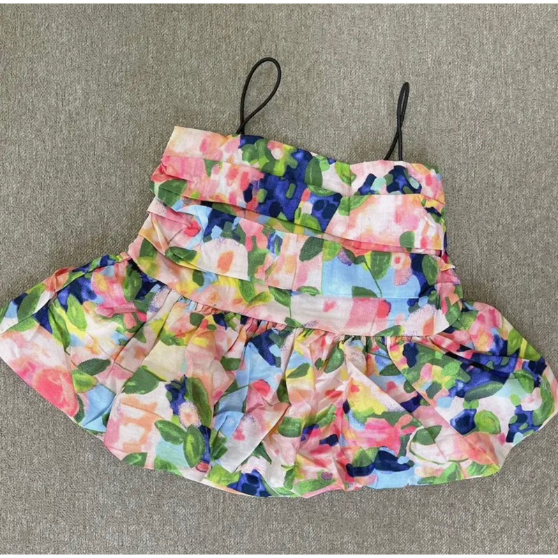 Bộ áo hoa cúp ngực đang hot và quần ống loe cho bé gái siêu đáng yêu thoải mái diện hè