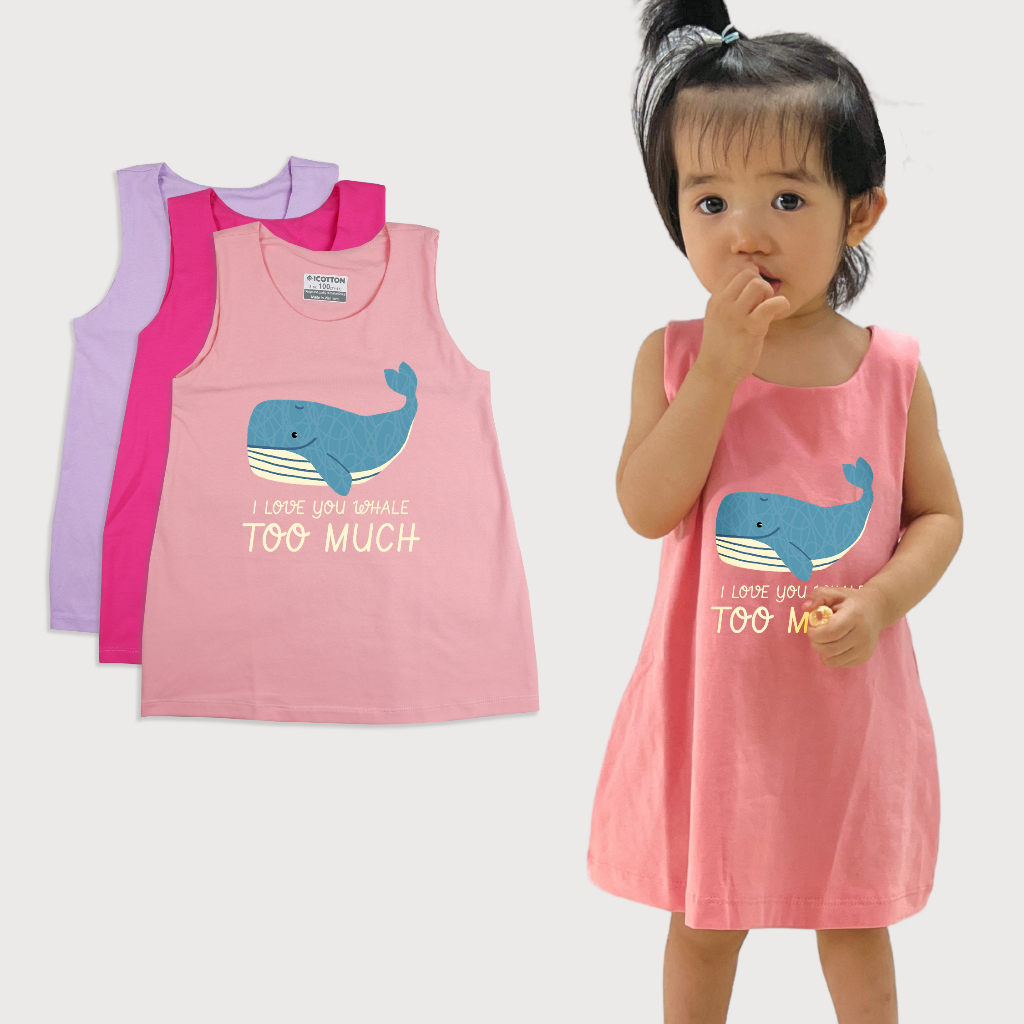 Váy hè bé gái xuông body icotton chất thun co giãn bốn chiều