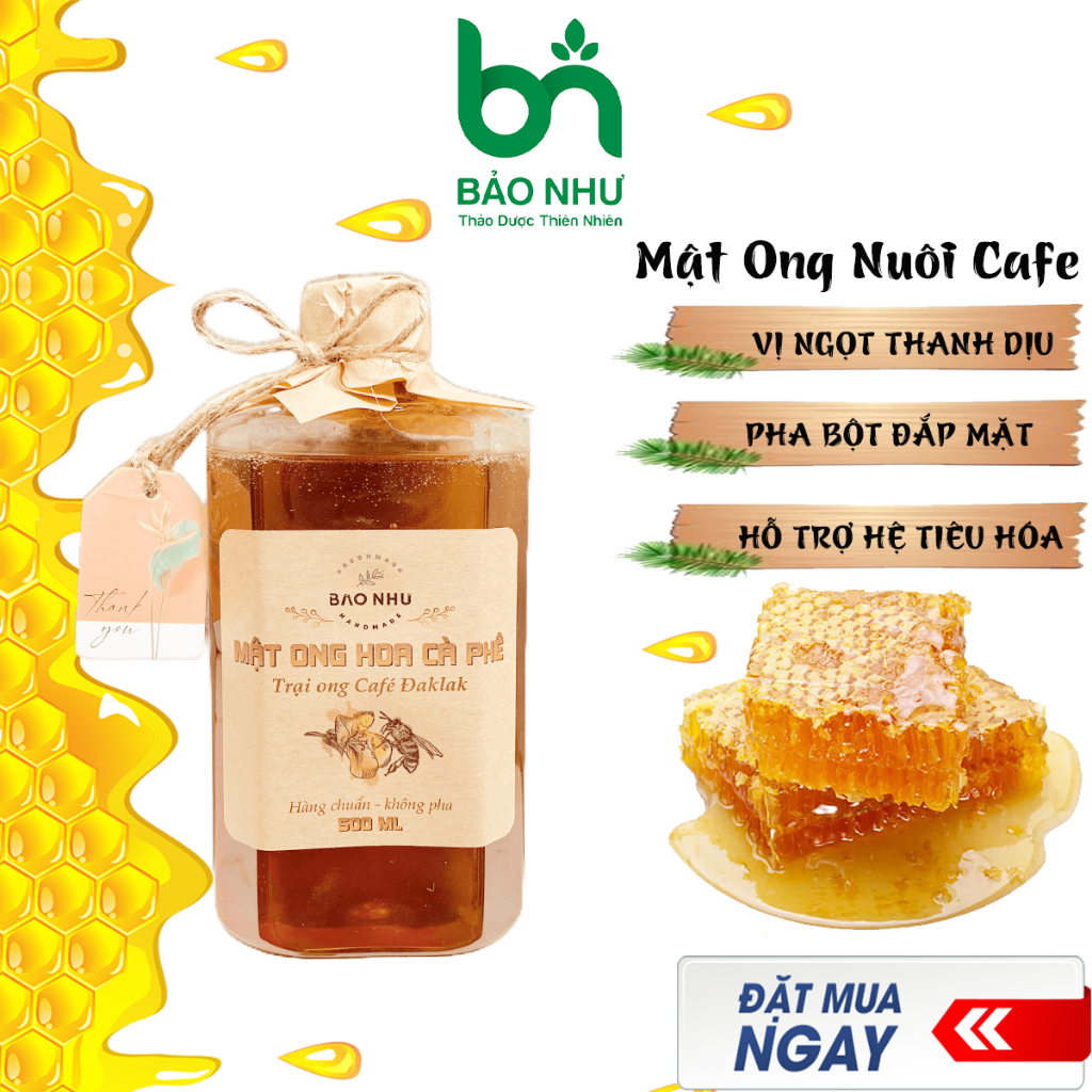 500ml Mật Ong Hoa Cafe Nguyên Chất Daklak